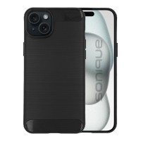 Θήκη Σιλικόνης Sonique Carbon Brushed Apple iPhone 15 Plus Μαύρο