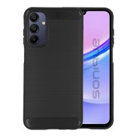 Θήκη Σιλικόνης Sonique Carbon Brushed Samsung Galaxy A15 4G / Galaxy A15 5G Μαύρο