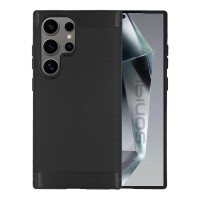 Θήκη Σιλικόνης Sonique Carbon Brushed Samsung Galaxy S24 Ultra Μαύρο