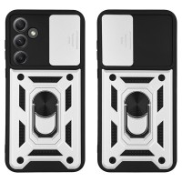 Θήκη Ring Armor CamPro Sonique για Samsung Galaxy A55 5G Ασημί