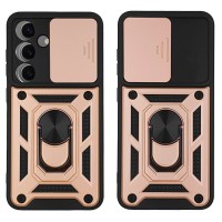 Θήκη Ring Armor CamPro Sonique για Samsung Galaxy S24 Ροζ Χρυσό