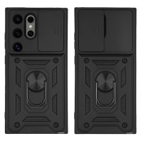 Θήκη Ring Armor CamPro Sonique για Samsung Galaxy S24 Ultra Μαύρο