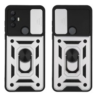 Θήκη Ring Armor CamPro Sonique TCL 305 / TCL 306 / TCL 30E / TCL 30 SE Ασημί