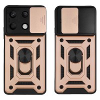 Θήκη Ring Armor CamPro Sonique για Xiaomi Redmi Note 13 Pro 5G / Poco X6 5G Ροζ Χρυσό