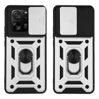 Θήκη Ring Armor CamPro Sonique για Xiaomi Xiaomi 13T 5G / Xiaomi 13T Pro 5G Ασημί