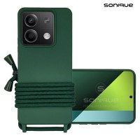 Θήκη Σιλικόνης με Κορδόνι CarryHang Sonique Xiaomi Redmi Note 13 5G Πράσινο Σκούρο