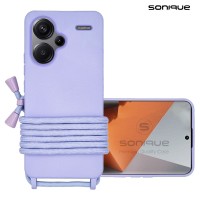 Θήκη Σιλικόνης με Κορδόνι CarryHang Sonique Xiaomi Redmi Note 13 Pro Plus 5G Λιλά