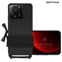 Θήκη Σιλικόνης με Κορδόνι CarryHang Sonique Xiaomi Xiaomi 13T 5G / Xiaomi 13T Pro 5G Μαύρο