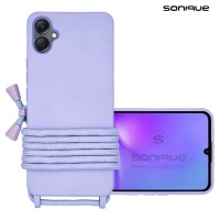 Θήκη Σιλικόνης με Κορδόνι CarryHang Sonique Samsung Galaxy A05 4G Λιλά
