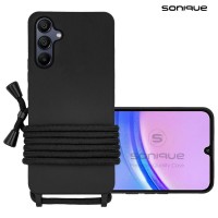 Θήκη Σιλικόνης με Κορδόνι CarryHang Sonique Samsung Galaxy A15 4G / Galaxy A15 5G Μαύρο