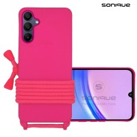 Θήκη Σιλικόνης με Κορδόνι CarryHang Sonique Samsung Galaxy A15 4G / Galaxy A15 5G Φούξια