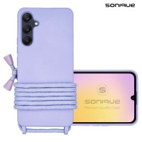 Θήκη Σιλικόνης με Κορδόνι CarryHang Sonique Samsung Galaxy A25 5G Λιλά
