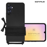 Θήκη Σιλικόνης με Κορδόνι CarryHang Sonique Samsung Galaxy A25 5G Μαύρο
