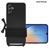 Θήκη Σιλικόνης με Κορδόνι CarryHang Sonique Samsung Galaxy A35 5G Μαύρο