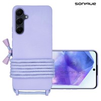 Θήκη Σιλικόνης με Κορδόνι CarryHang Sonique Samsung Galaxy A55 5G Λιλά
