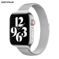Λουράκι Stainless Steel Milanese Slim Sonique για Apple Watch (38/40/41MM) Ασημί