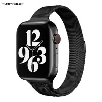 Λουράκι Stainless Steel Milanese Slim Sonique για Apple Watch (38/40/41MM) Μαύρο