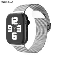Λουράκι Stainless Steel Milanese Classic Sonique για Apple Watch (42/44/45/49MM) Ασημί