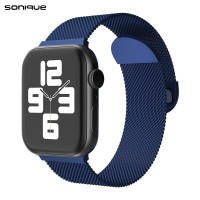 Λουράκι Stainless Steel Milanese Classic Sonique για Apple Watch (42/44/45/49MM) Μπλέ