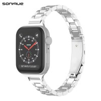 Λουράκι Stainless Steel Slim Bracelet Sonique Classic για Apple Watch (38/40/41MM) Ασημί