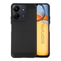 Θήκη Σιλικόνης Sonique Carbon Brushed Xiaomi Redmi 13C 4G / Poco C65 4G Μαύρο
