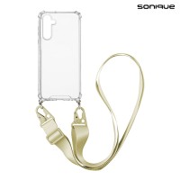 Θήκη Σιλικόνης με Strap Sonique Armor Clear Samsung Galaxy A55 5G Μπεζ