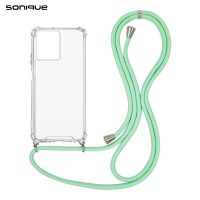 Θήκη Σιλικόνης με Κορδόνι Sonique Armor Clear Xiaomi Redmi 13C 4G / Redmi 13C 5G / Poco C65 4G Βεραμάν