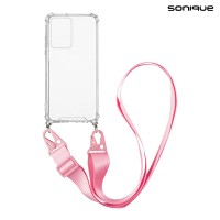 Θήκη Σιλικόνης με Strap Sonique Armor Clear Xiaomi Poco F5 Pro 5G Ροζ