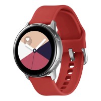 Λουράκι Σιλικόνης Universal Soft Band Sonique 20mm με Ασημί Κούμπωμα για Samsung, Huawei, Amazfit, Xiaomi, Honor Κόκκινο