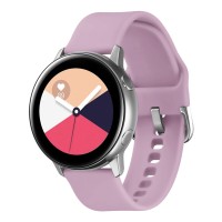 Λουράκι Σιλικόνης Universal Soft Band Sonique 22mm με Ασημί Κούμπωμα για Samsung, Huawei, Amazfit, Xiaomi, Honor Βιολετί