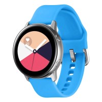 Λουράκι Σιλικόνης Universal Soft Band Sonique 22mm με Ασημί Κούμπωμα για Samsung, Huawei, Amazfit, Xiaomi, Honor Γαλάζιο