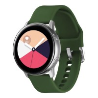 Λουράκι Σιλικόνης Universal Soft Band Sonique 22mm με Ασημί Κούμπωμα για Samsung, Huawei, Amazfit, Xiaomi, Honor Χακί