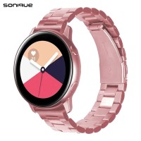 Λουράκι Stainless Steel Bracelet Sonique Classic 20mm για Samsung, Huawei, Amazfit, Xiaomi, Honor Ροζ Χρυσό
