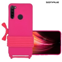 Θήκη Σιλικόνης με Κορδόνι CarryHang Sonique Xiaomi Redmi Note 8 / Redmi Note 8 2021 Φούξια