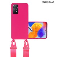 Θήκη Σιλικόνης με Strap CarryHang Sonique Xiaomi Redmi Note 11 Pro 4G/5G / Redmi Note 12 Pro 4G Φούξια