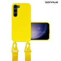 Θήκη Σιλικόνης με Strap CarryHang Sonique Samsung Galaxy S23 Plus Κίτρινο