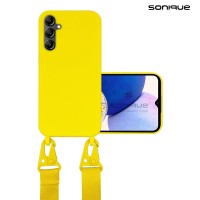 Θήκη Σιλικόνης με Strap CarryHang Sonique Samsung Galaxy A14 4G / Galaxy A14 5G Κίτρινο