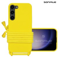 Θήκη Σιλικόνης με Κορδόνι CarryHang Sonique Samsung Galaxy S23 Plus Κίτρινο