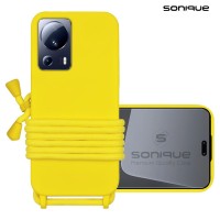 Θήκη Σιλικόνης με Κορδόνι CarryHang Sonique Xiaomi Xiaomi 13 Lite 5G Κίτρινο