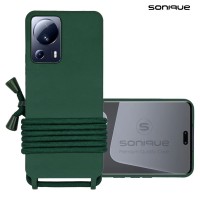 Θήκη Σιλικόνης με Κορδόνι CarryHang Sonique Xiaomi Xiaomi 13 Lite 5G Πράσινο Σκούρο