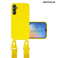 Θήκη Σιλικόνης με Strap CarryHang Sonique Samsung Galaxy A34 5G Κίτρινο