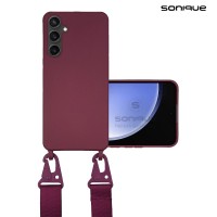 Θήκη Σιλικόνης με Strap CarryHang Sonique Samsung Galaxy S23 FE Μπορντό