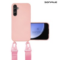 Θήκη Σιλικόνης με Strap CarryHang Sonique Samsung Galaxy S23 FE Ροζ