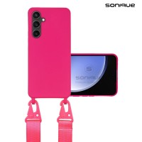 Θήκη Σιλικόνης με Strap CarryHang Sonique Samsung Galaxy S23 FE Φούξια