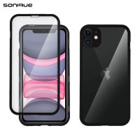 Μαγνητική Μεταλλική Θήκη 360° Full Protector Sonique για Apple iPhone 11 Μαύρο