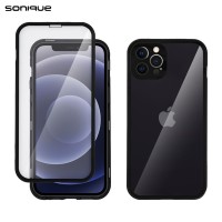Μαγνητική Μεταλλική Θήκη 360° Full Protector Sonique για Apple iPhone 12 Μαύρο