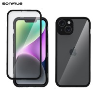 Μαγνητική Μεταλλική Θήκη 360° Full Protector Sonique για Apple iPhone 14 Μαύρο