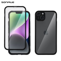 Μαγνητική Μεταλλική Θήκη 360° Full Protector Sonique για Apple iPhone 14 Plus Μαύρο