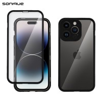 Μαγνητική Μεταλλική Θήκη 360° Full Protector Sonique για Apple iPhone 14 Pro Μαύρο