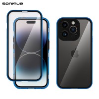 Μαγνητική Μεταλλική Θήκη 360° Full Protector Sonique για Apple iPhone 14 Pro Μπλέ